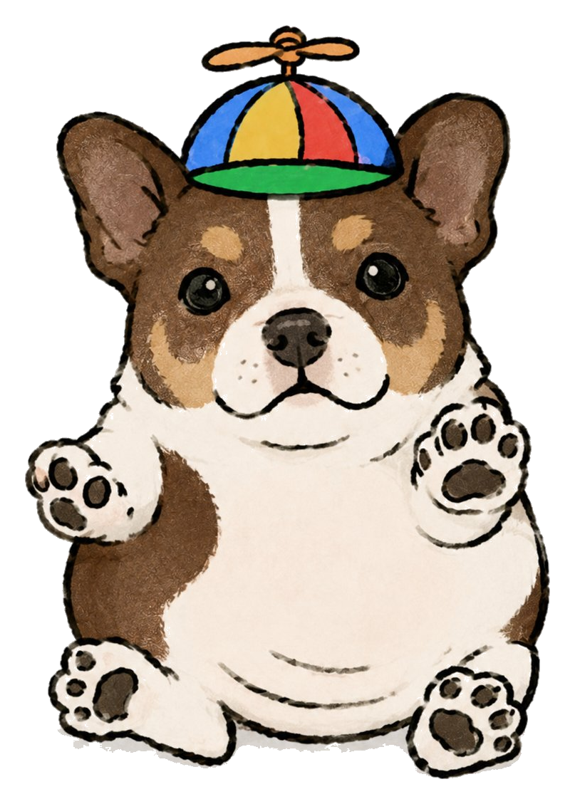 Charlie the corgi mascot